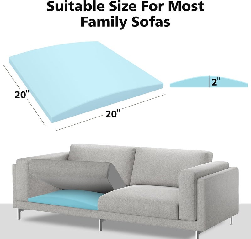 RA RUNNING ALIEN Couch Cushions Support for Sagging Seat -20"X 20"Curved Foam Sofa Cushion Support Board,Blue Couch Supporterfor Under The Cushions,Set of 3 - Image 3